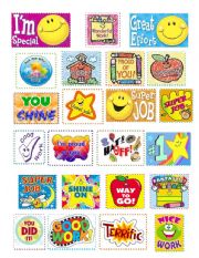 English Worksheet: MOTIVATIONAL STICKERS TO PRAISE YOUR STIDENTS