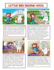 English Worksheet: LITTLE RED RIDING HOOD