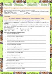 English Worksheet: Friends - Season 1, Episode 1, Scene 9 - Passive voice + keys & transcription *editable