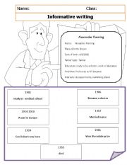 English Worksheet: informative writing