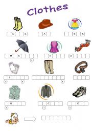 English Worksheet: CLOTHES