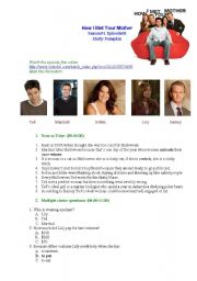 English Worksheet: How I Met Your Mother, Season 1, Episode 6, Slutty Pumpkin (Halloween)