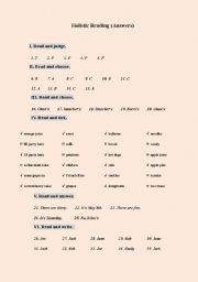 English worksheet: Keys to 