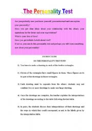 English worksheet: the Personality Test