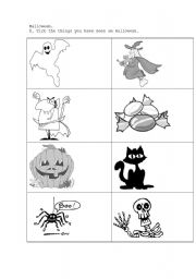 English worksheet: Halloween!