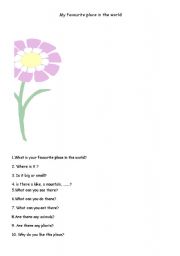 English Worksheet: My favourite place