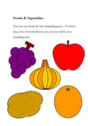 English worksheet: Fruits & Vegetables