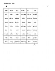 English worksheet: Pronunciation Maze