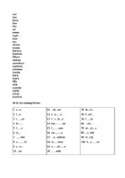English worksheet: numbers 1-1000 worksheet