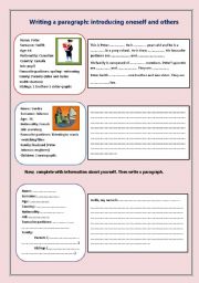 writing a paragraph esl worksheet by nessrine78