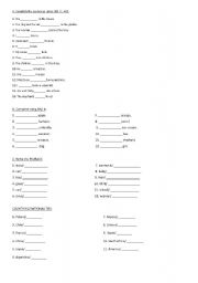 English Worksheet: revision