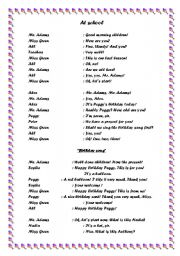 English Worksheet: At school