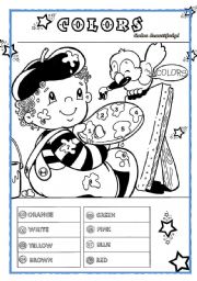 English Worksheet: Color world