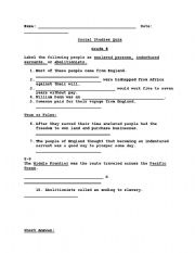 English Worksheet: Indentured Servants 