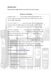 English Worksheet: The History of Cell Phones