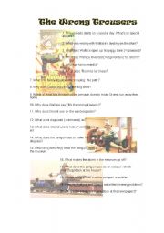 English Worksheet: Wallace & Gromit The wrong Trousers