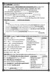English Worksheet: mid term exam language part 