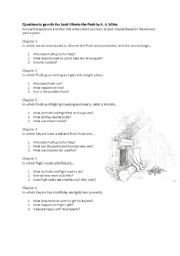 English worksheet: Questions & vocabulary foor A.A. Milnes book Winnie the Pooh