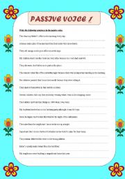 English Worksheet: passive voice