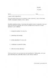 English Worksheet: Worksheet 3