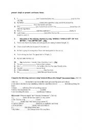 English Worksheet: worksheet