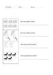 English worksheet: how many...?