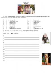 English Worksheet: Up Movie - Past simple activity 