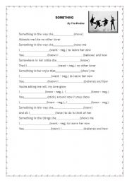 English Worksheet: Song Something by The Beattles