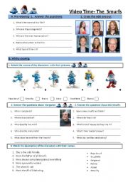 The Smurfs movie worksheet