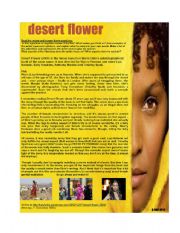 English Worksheet: DESERT FLOWER - Movie Review Worksheet 