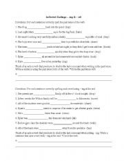 English worksheet: Inflected Ending -ed & -ing 