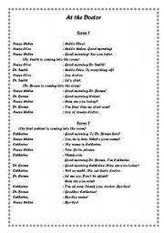 English Worksheet: At the doctor