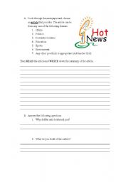 News Worksheet