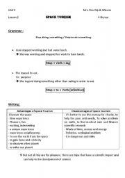 English Worksheet: Space Tourism