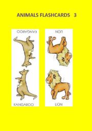 English Worksheet: animals flashcards set3