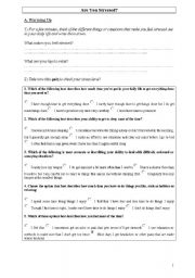 English Worksheet: Stress