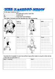 English worksheet:  the fashion show