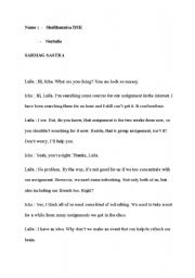 English Worksheet: conversation