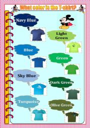 English worksheet: Colors part 2