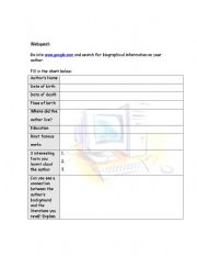 English Worksheet: author poet