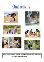 English Worksheet: Speaking about family