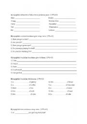 English worksheet: quiz