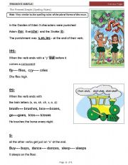 English Worksheet: Present Simple- spelling rules