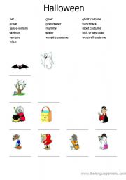 English Worksheet: Halloween vocabulary