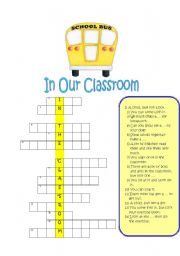English Worksheet: In our Classroom
