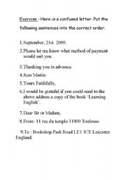 English worksheet: Confused letter