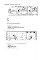 English Worksheet: comic strip