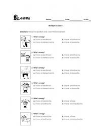 English Worksheet: ailments doc