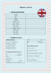 English Worksheet: Adjectives and To be : introduction