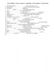 English worksheet: Mixed Tenses